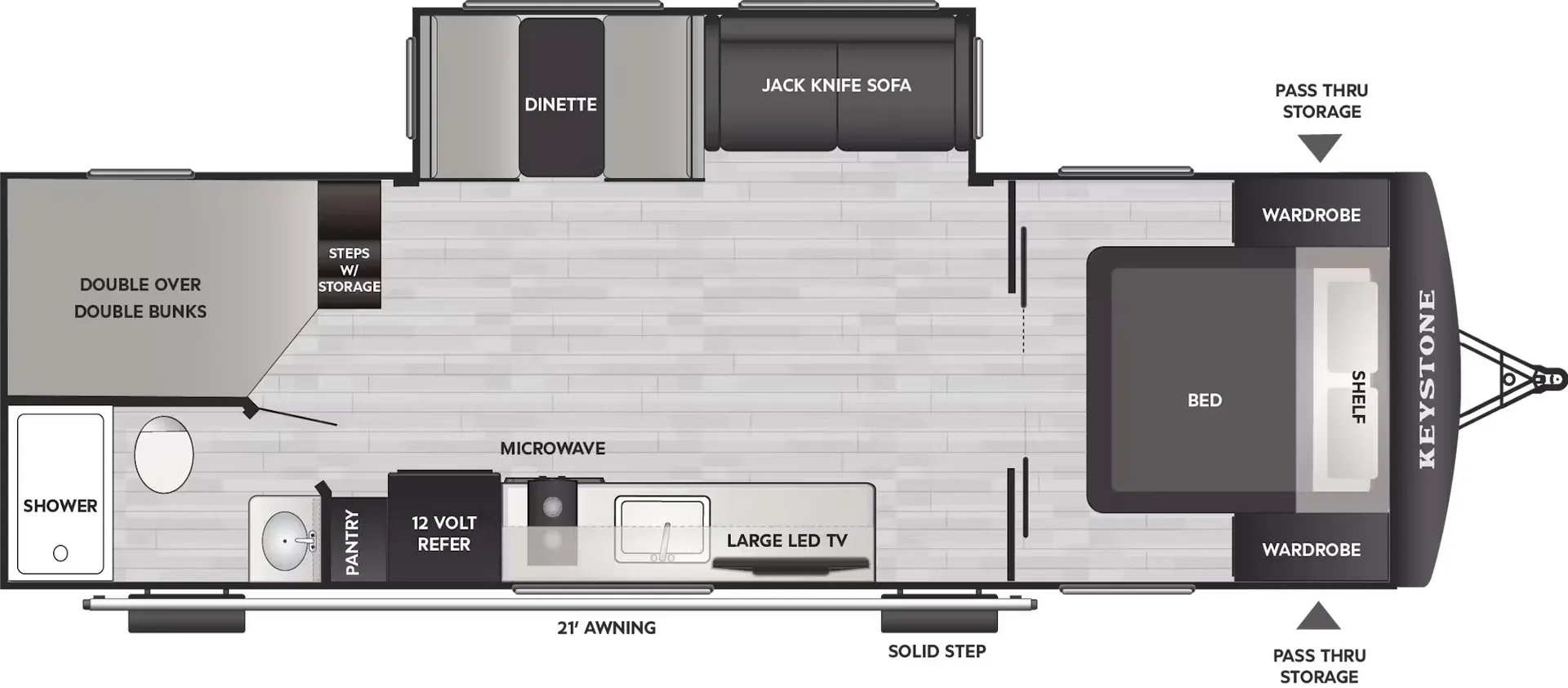 2026 Keystone Passport Classic 260BHC - Floor plan