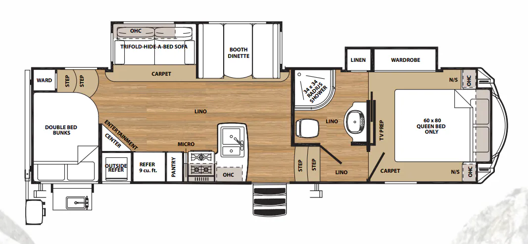 Forest River Sierra HT 3275DBOK floor plan