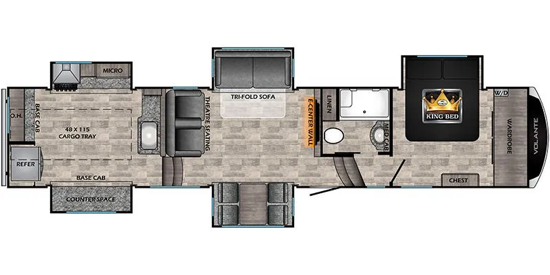 CrossRoads Volante VL3880MK High Profile floor plan