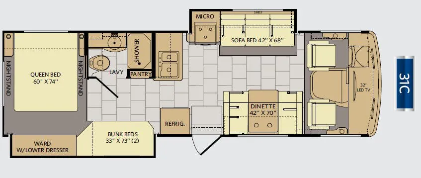 Fleetwood Terra SE 31C floor plan