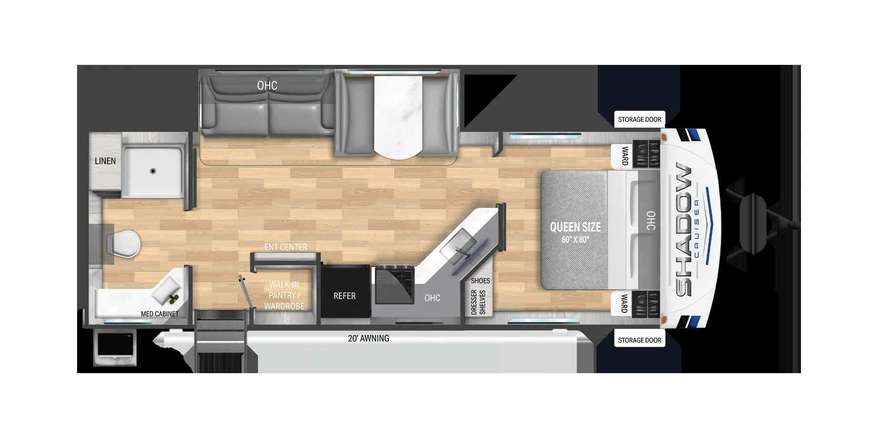 Cruiser RV Shadow Cruiser 260RBS floor plan