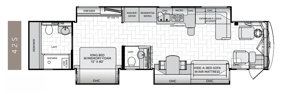 American Coach American Revolution 42S floor plan