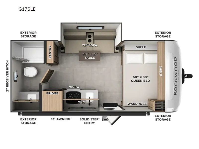 2027 Forest River Rockwood GEO Pro G17SLE - Floor plan