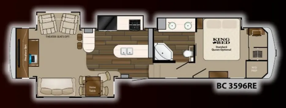 Heartland Big Country Pearl Edition 3596RE floor plan