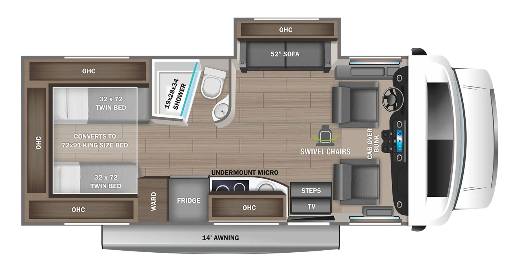 2023 Jayco Melbourne Prestige 24TP - Floor plan