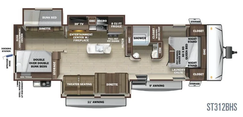 Highland Ridge Silverstar Limited ST312BHS floor plan