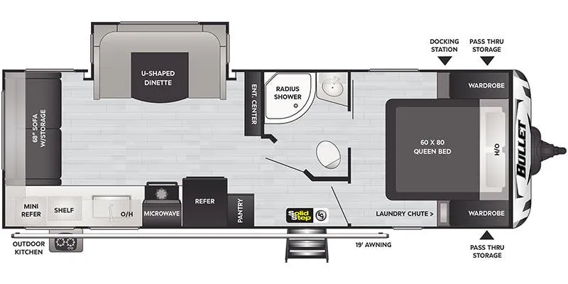 2021 Keystone Bullet 257RSS - Floor plan