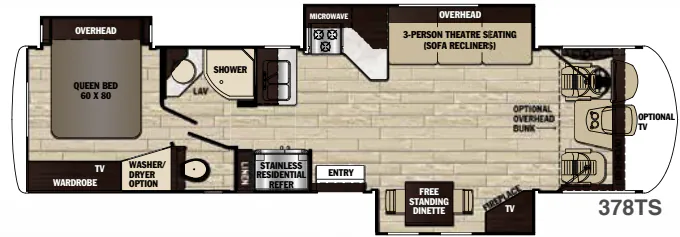 2019 Forest River Georgetown XL 378TS floor plan