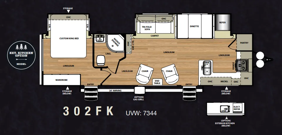 Forest River Salem Hemisphere Lite 302FK floor plan