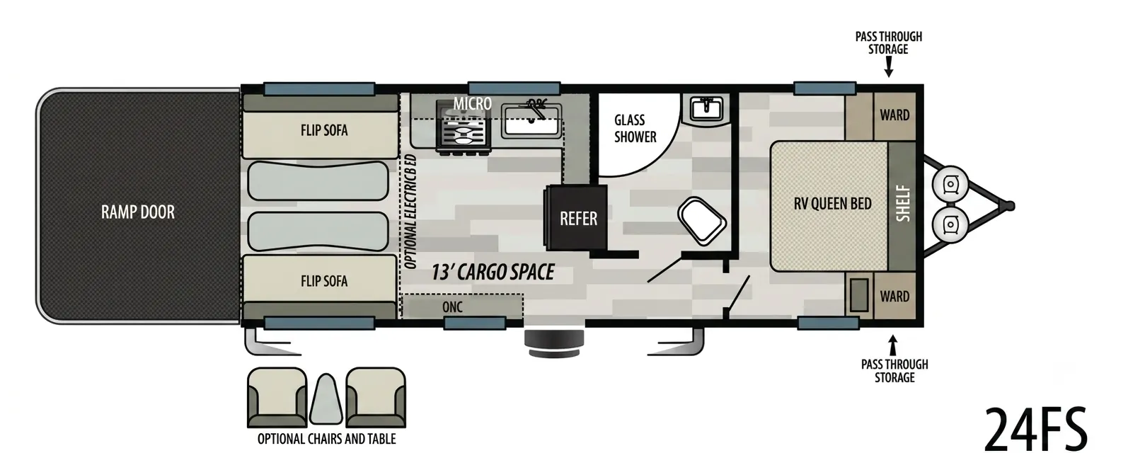 Forest River Shockwave Sport 24FS floor plan