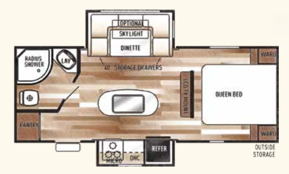 2011 Forest River Salem 23RBS floor plan