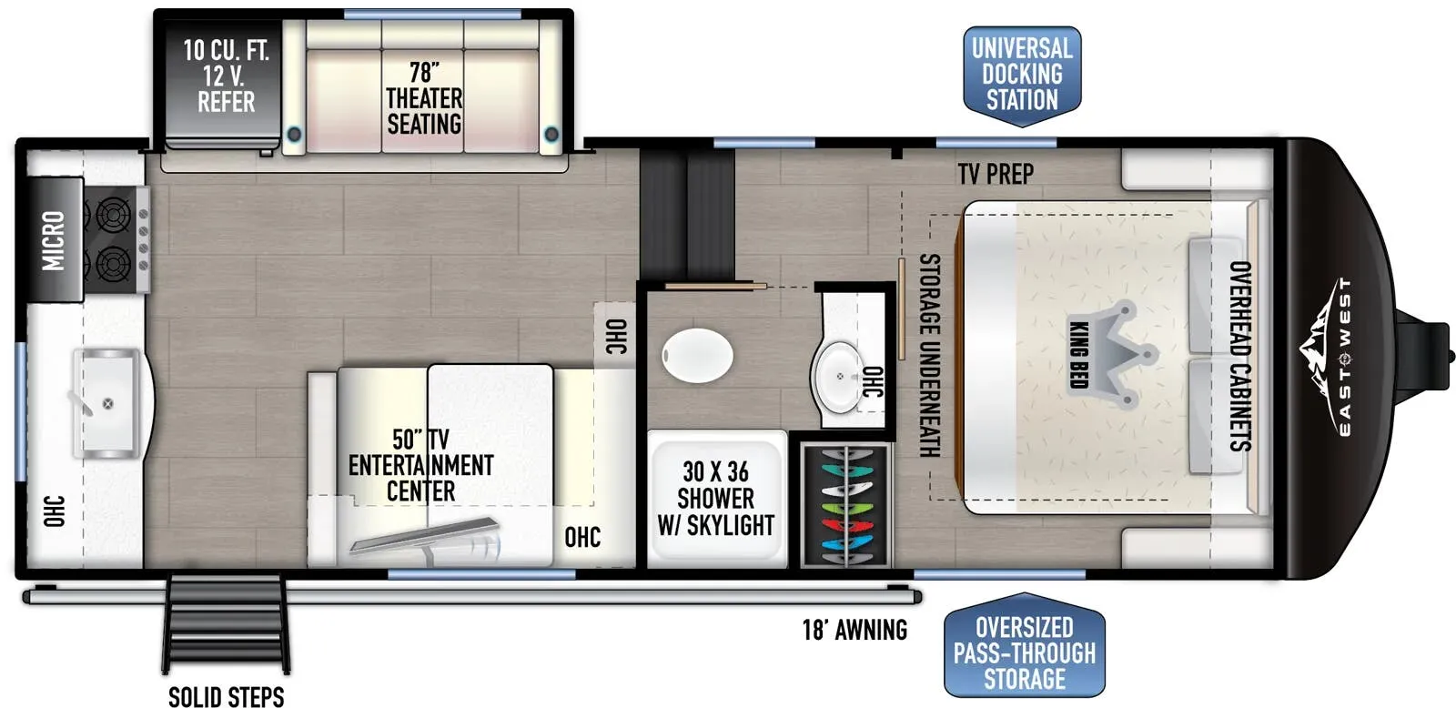 2025 East to West Tandara 22RK - Floor plan