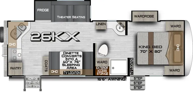 2026 Northwood Arctic Fox Edge 26KX - Floor plan