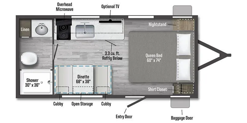 2026 Winnebago Access 15RB - Floor plan