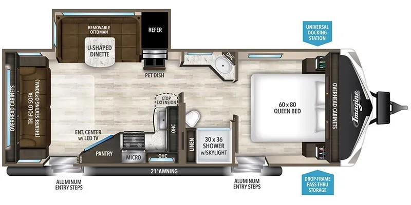 2020 Grand Design Imagine 2500RL - Floor plan