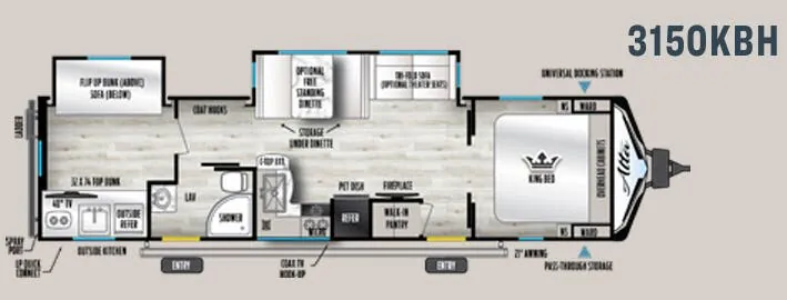 East to West Alta 3150KBH floor plan