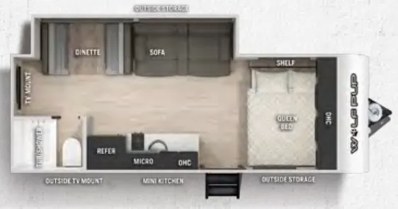 Forest River Cherokee Wolf Pup 18TO floor plan