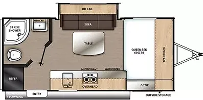 Coachmen Catalina Summit Series 7 7 174FQS floor plan