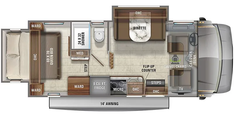 2020 Jayco Melbourne 24K floor plan