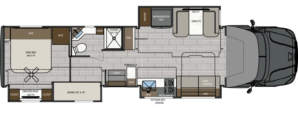 2026 Renegade Explorer 40EBH - Floor plan