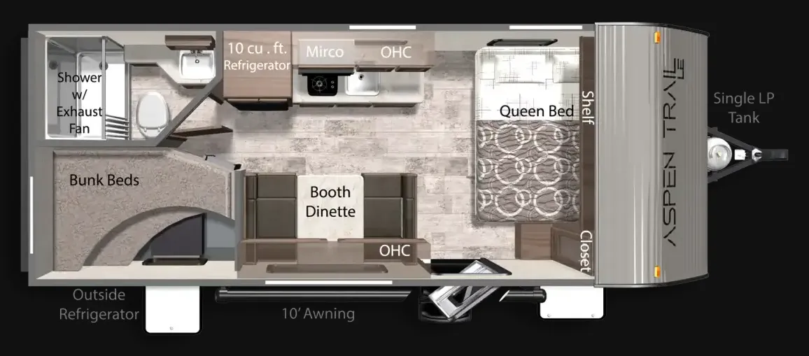 Dutchmen Aspen Trail Mini 1950BH floor plan