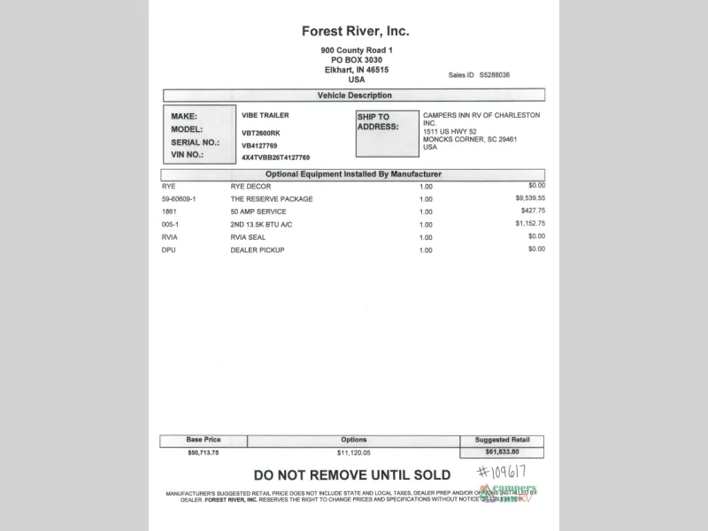 2026 Forest River Vibe 2600RK - Photo 3