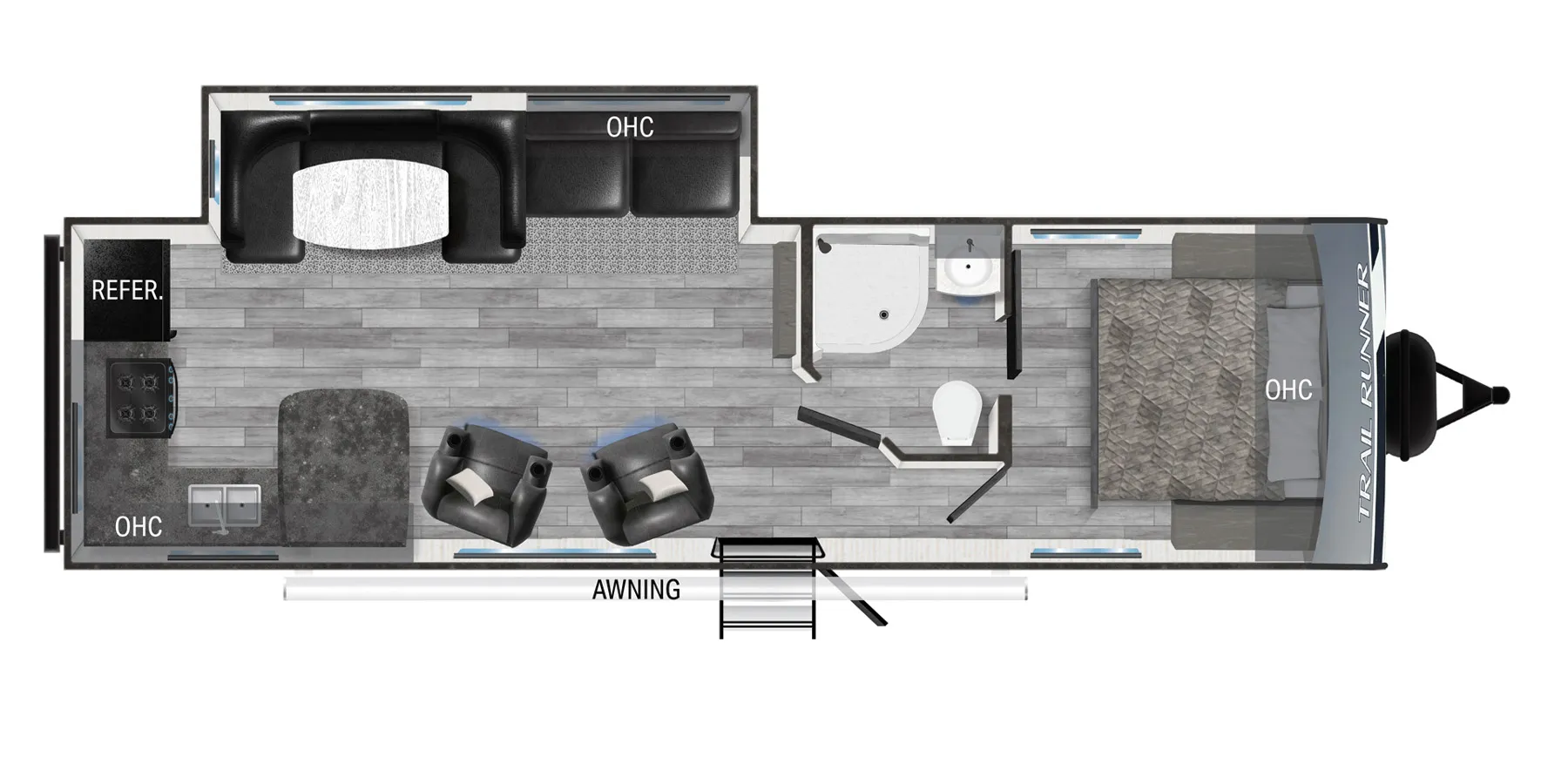 2022 Heartland Trail Runner 27RKS - Floor plan