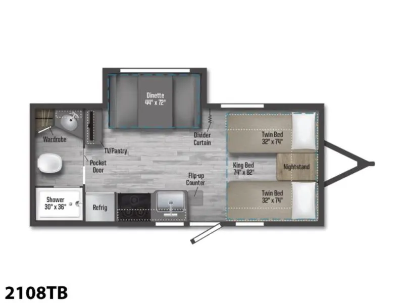2025 Winnebago Micro Minnie 2108TB - Photo 3