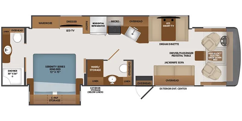 2026 Fleetwood Fortis 33HB - Floor plan