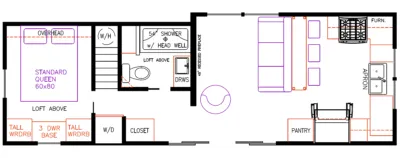 Elevation Park Model Company 5 Series 5-115 floor plan