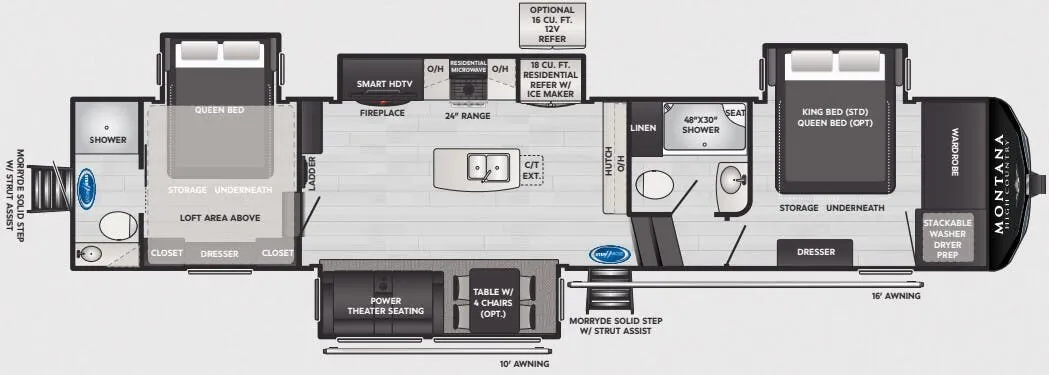 Keystone Montana High Country 381TB floor plan