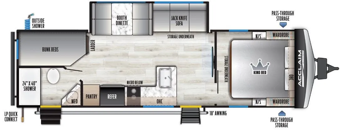 East to West Acclaim 2700BH floor plan