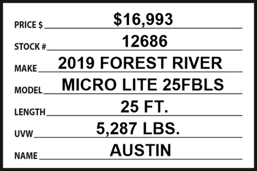 2019 Forest River Flagstaff Micro Lite 25FBLS, Photos photo 24