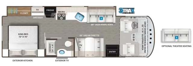 2027 Thor Motor Coach Resonate 29D - Floor plan