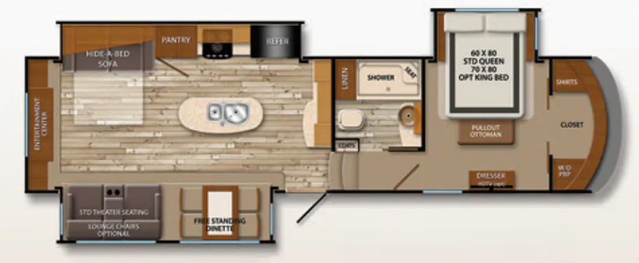 Grand Design Solitude 305RE floor plan