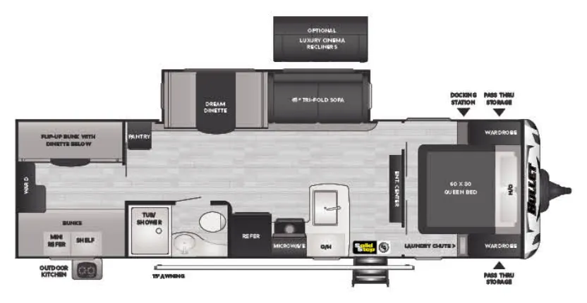 Keystone Bullet 287QBSWE floor plan