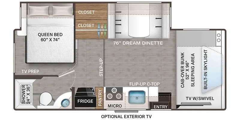 Thor Motor Coach Echelon LC24 floor plan