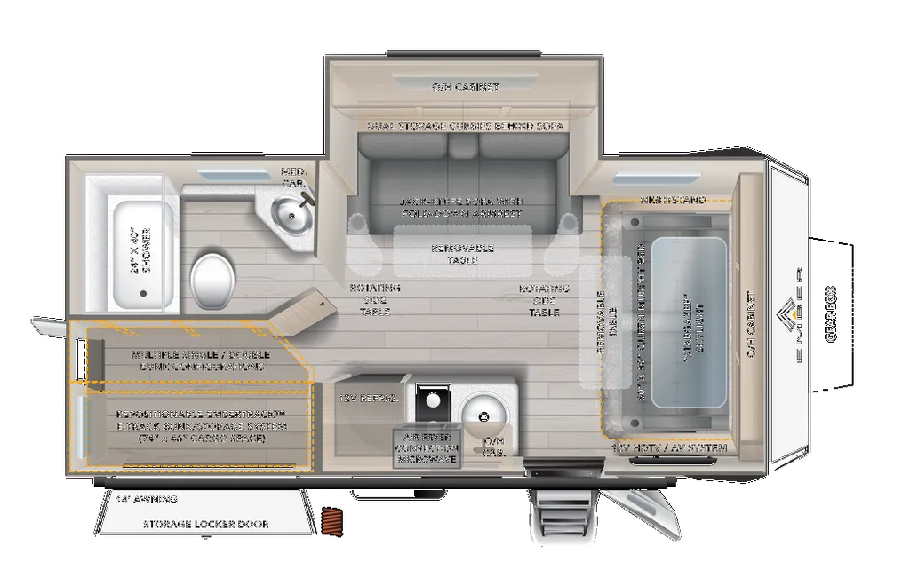 2024 Ember RV Overland Series 191MSL floor plan