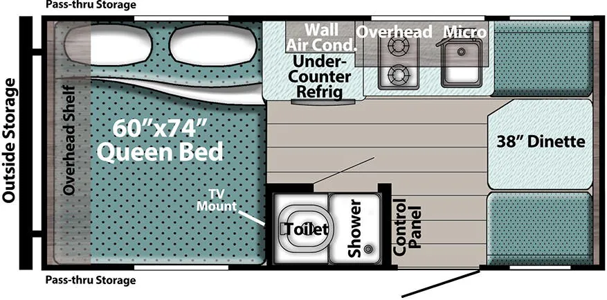 Gulf Stream Trail Boss 170RQ floor plan