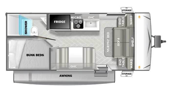 Forest River Wildwood 178DB floor plan