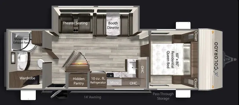 Dutchmen Colorado 260RBC floor plan