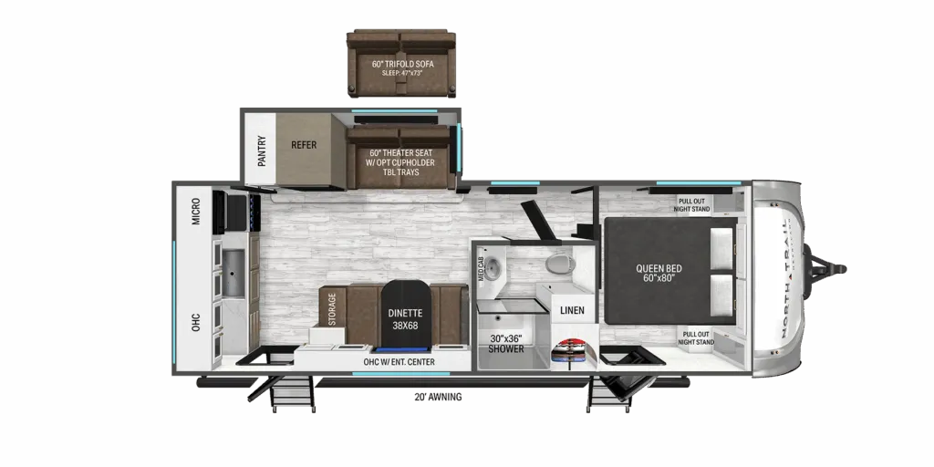 2026 Heartland North Trail 240RK - Floor plan