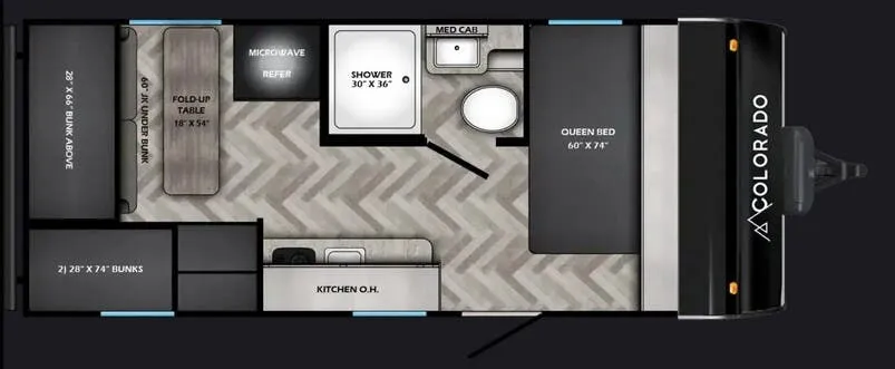 2026 Dutchmen Colorado 17QBC floor plan