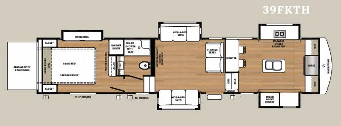 Forest River RiverStone 39FKTH floor plan