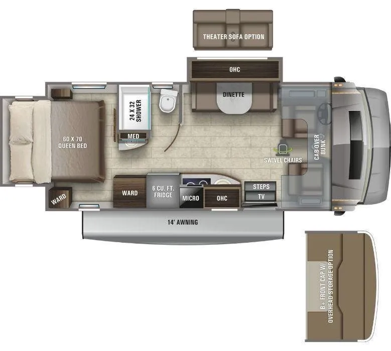Entegra Coach Qwest 24K floor plan