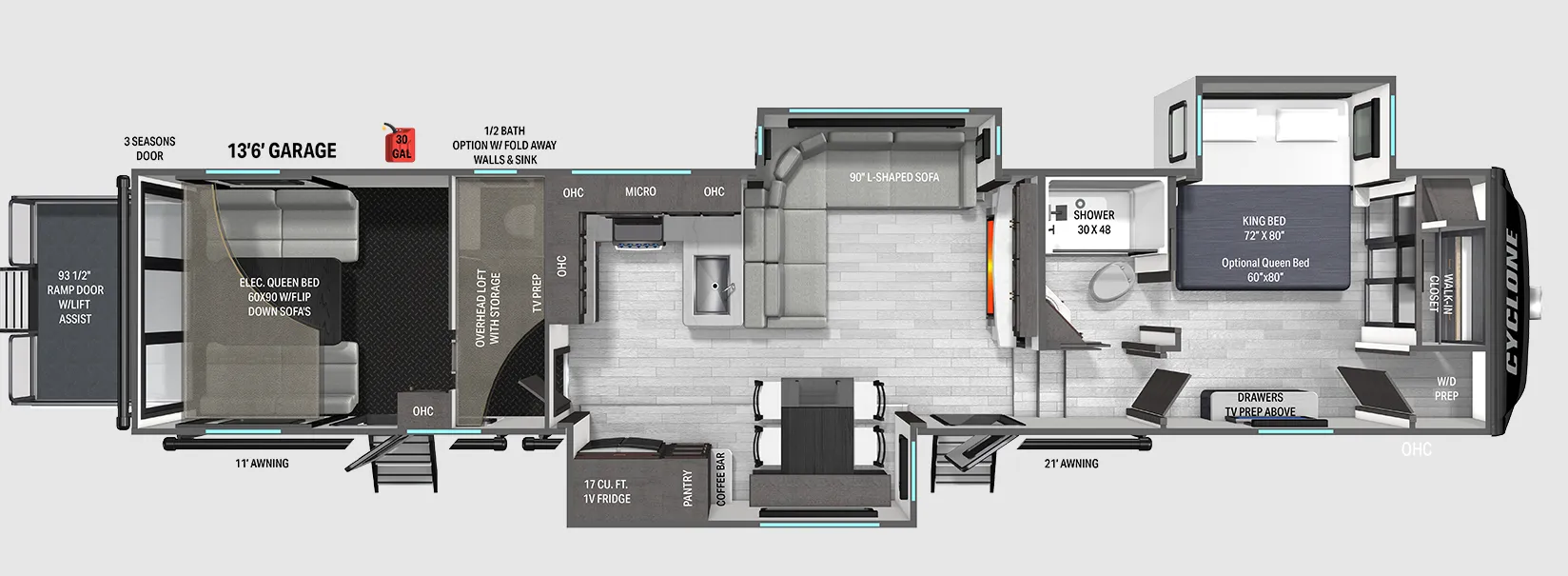 2026 Heartland CYCLONE C3913 - Floor plan