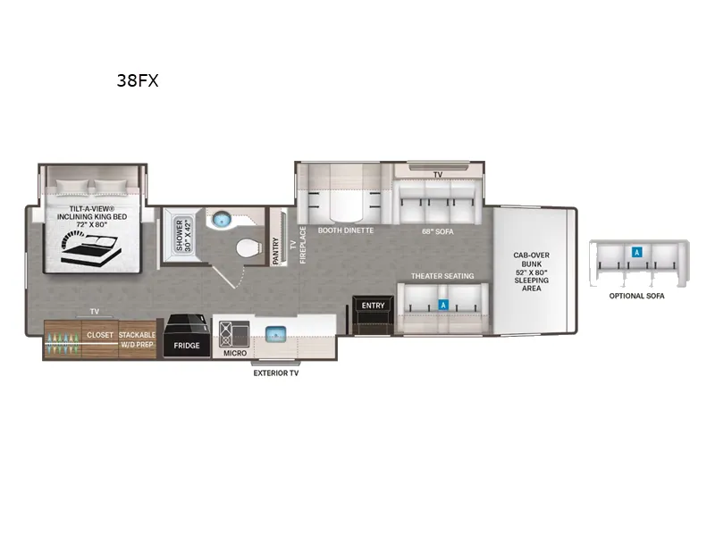 2024 Thor Motor Coach Pasadena 38FX - Floor plan