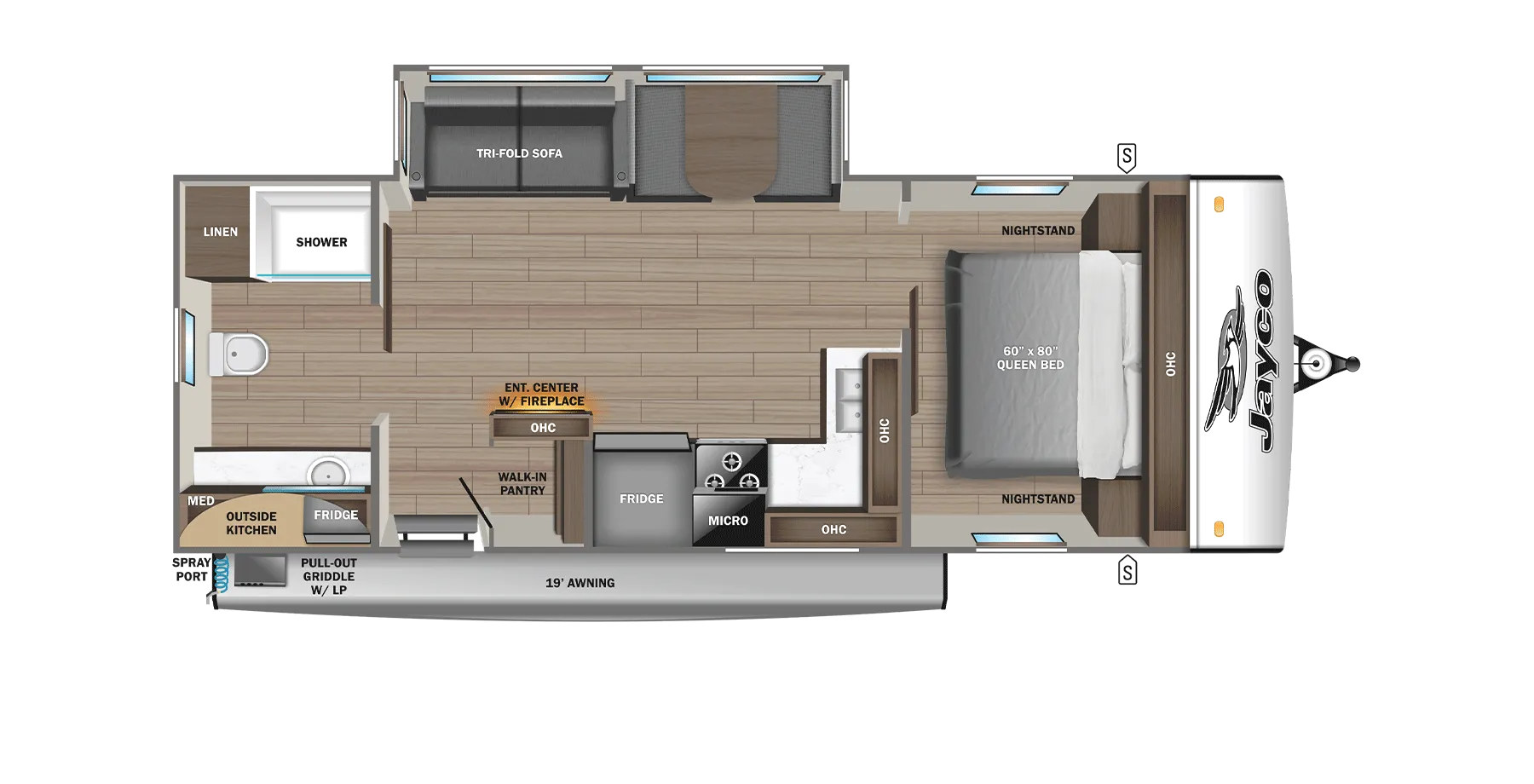 2026 Jayco Jay Feather 25RB - Floor plan