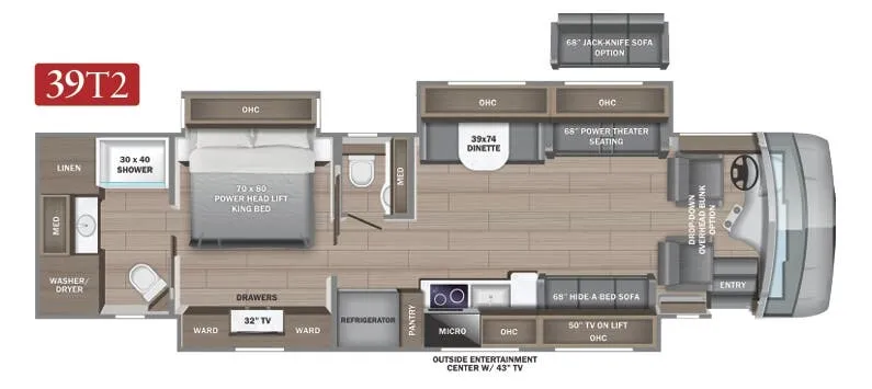 Entegra Coach Reatta XL 39T2 floor plan