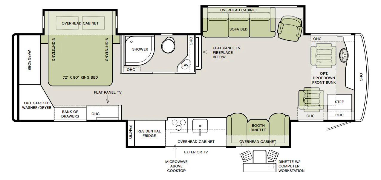 Tiffin Allegro Red 340 33 AL floor plan